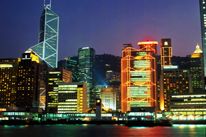 Fantastischer Blick über die Skyline in Hongkong